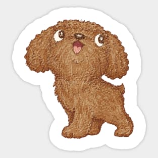 Toy-Poodle walking Sticker